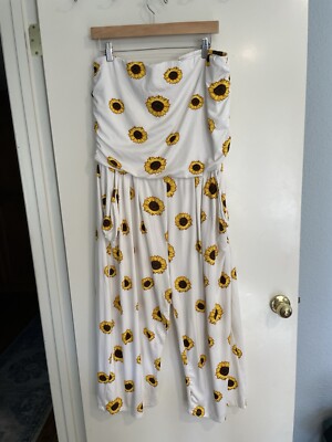 J For Justify Romper Sunflower 2 X Lightweight Beach Summer Culottes Jumpsuit