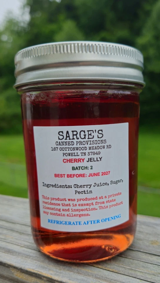 Jalea de cereza casera (todos los ingredientes naturales, sin OGM, sin colorantes) Foto 2 de 2