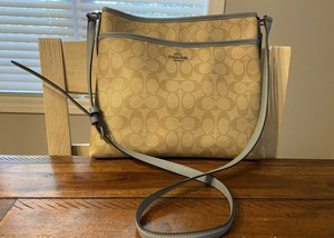 Grande Con] Coach Signature tiracolo Sacola-Bolsa de mão, ombro, saco de  arquivo F29210 | eBay