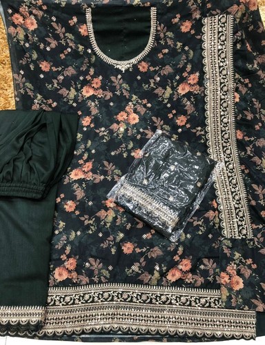 SALWAR KAMEEZ PAKISTANI SUIT NEW WEDDING INDIAN GOWN PARTY WEAR DRESS BOLLYWOOD - 第 4/7 張圖片