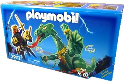 Playmobil 3912 Fire Breathing Dragon and Prince with Horse NEW  display picture 1