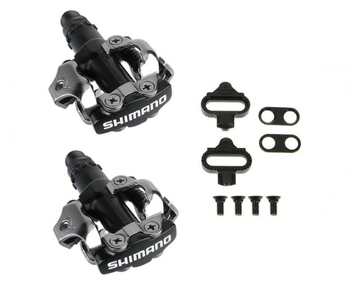 Pédales VTT Shimano PD-M520 Sans Clip - Noires (Occasion, Sans Crampons)
