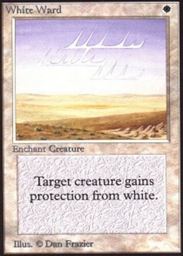 1x White Ward Heavy Play, English 2nd Edition Unlimited MTG Magic