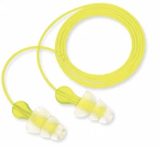 3M REUSABLE 26dB CORDED FLANGE-SHAPE EAR PLUGS, YELLOW, 10-Pair, P3000