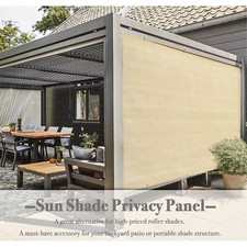 Breathable Patio/Pergola 90% Sun Shade Panel Cover w/grommets on 4 sides 7 Color