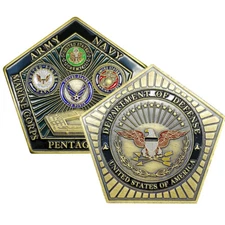 Army Navy Marines Coin Dept Of Defense US Pentagon Commemorative Challenge Coin