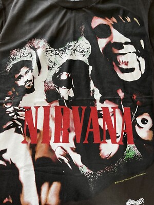 Nirvana Kurt Cobain  Danny Godberg AOP SS Band Graphic T Shirt Size XL