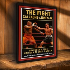 CALZAGHE V ROY JONES JR Boxing Fight Gym Club Metal Wall Sign Vintage Gift BOX06