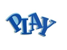 Play Cardstock Words with Backgrounds Die Cuts Scrapbook Card Making 6 Pieces