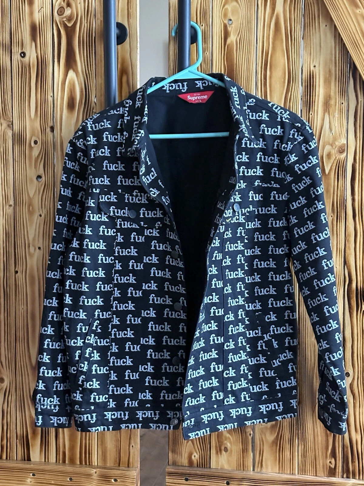 Veste en jean noir Supreme 2013 taille L 