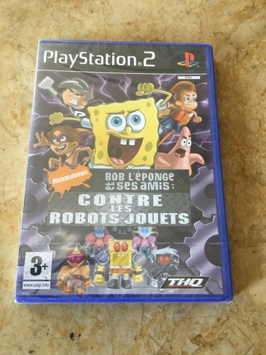 Bob l'éponge contre les robots-jouets Playstation 2 PS2 - Neuf Pal FR blister