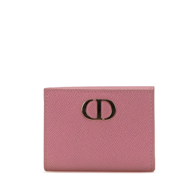 Portefeuille Dior Montaigne Compact Logo CD Portefeuille Bifold Cuir Femme 【Occasion】
