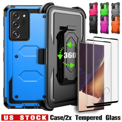 For Samsung Galaxy Note 20/20 Ultra Case Rugged Belt Clip Cover Screen  Protector