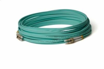 CONBIC  75m LC/UPC-LC/UPC OM3 Duplex Glasfaser-Kabel Lichtwellenleiter 3mm aqua