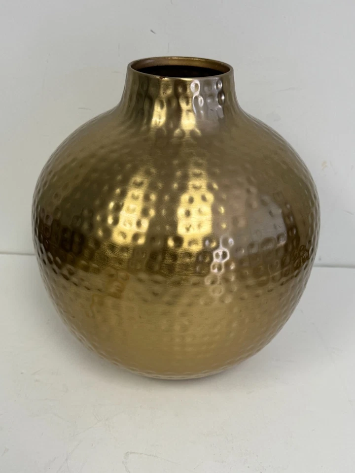 Metal Round Dimpled Vase Gold Threshold 2016 Elegant Bud Vase for Table - Image 2 of 4