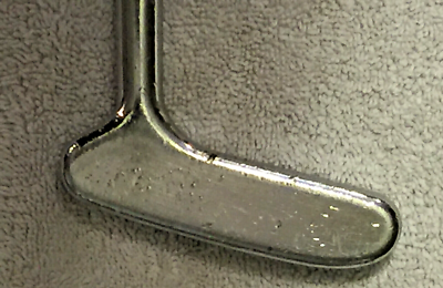 Ancien putter Kroydon double face 35 marchepied tige acier poignée