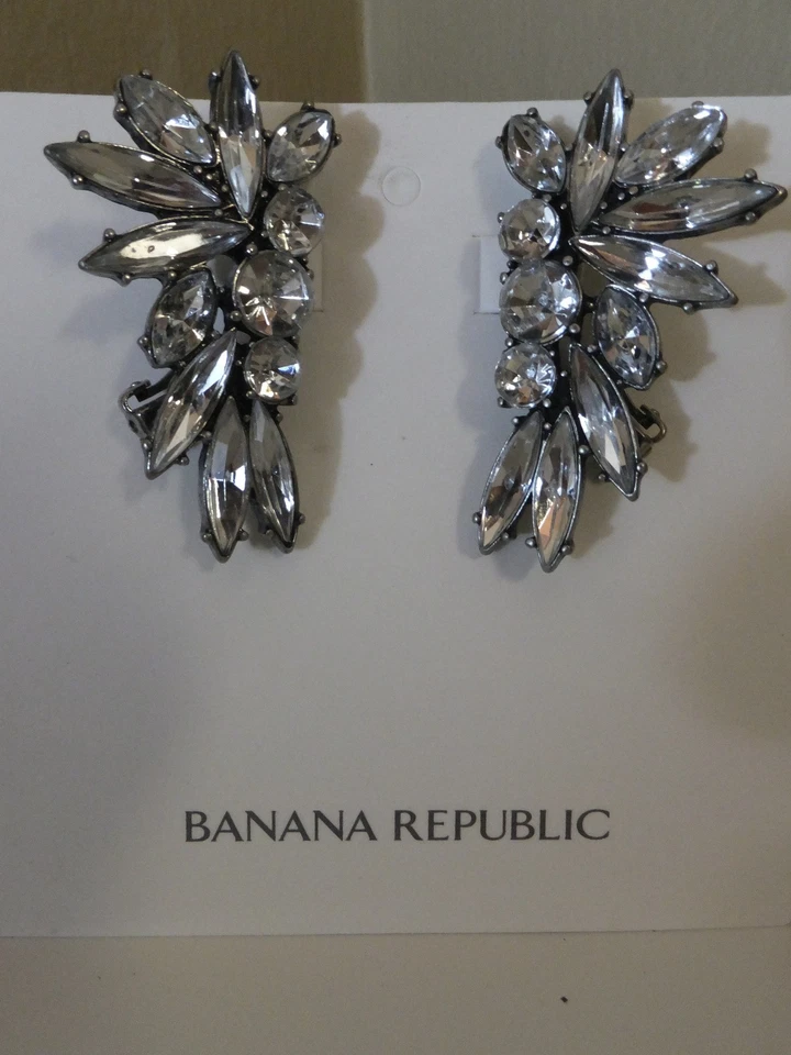 Pendientes de hematita Banana Republic para mujer brillantes abanico escalador nuevos con etiquetas 48 Foto 3 de 4