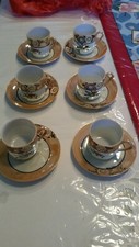 6 VINTAGE MISC. DEMITASSE CUPS AND SAUCERS