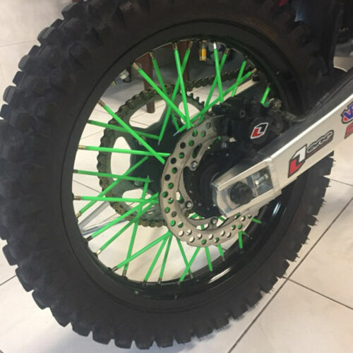 72 Pz Bianco Copriruota Copriraggi Wrap Tubes Decor Protector per Honda Kawasaki - Foto 4 di 7