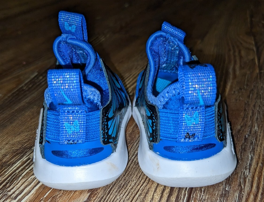 Nike Flex Runner Lil Bugs toddler infant girls purple butterfly sneakers size 3C | eBay
