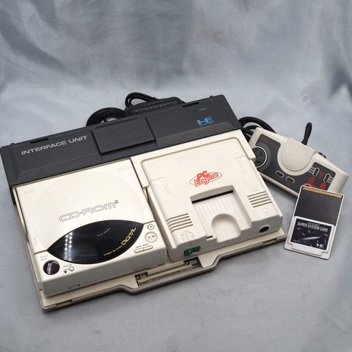 PC Engine INTERFACE UNIT IFU-30 CD-ROM2 PC Engine W/SUPER SYSTEM CARD Tested