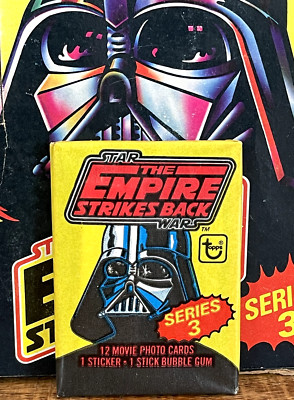 1980 TOPPS STAR WARS THE EMPIRE STRIKES BACK (S3) PACK 12 Cards 1 Sticker 1 Gum