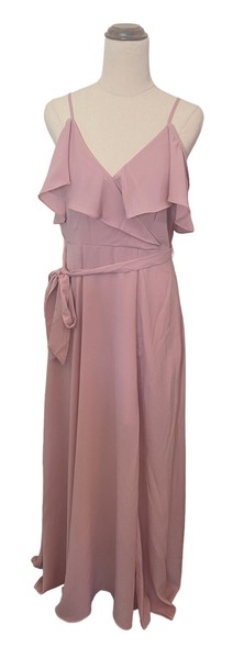 Something for Sarah Pink Maxi Dress - 10 - Fit & Flare Ruffle Ball Gown Cocktail