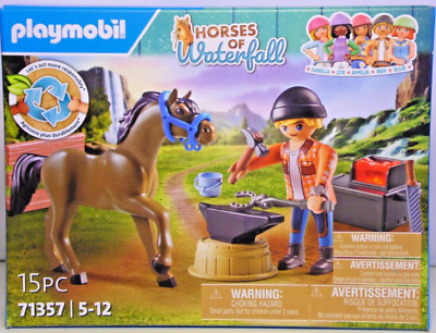PLAYMOBIL 71357 Hufschmied Ben & Pferd Achilles Amboss Zange Esse Hammer NEU