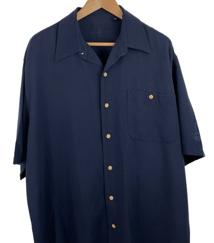 Ashworth Mens Size XL Blue Short Sleeve Button Up Shirt 2005 Senior Open NCR CC - Picture 3 of 16