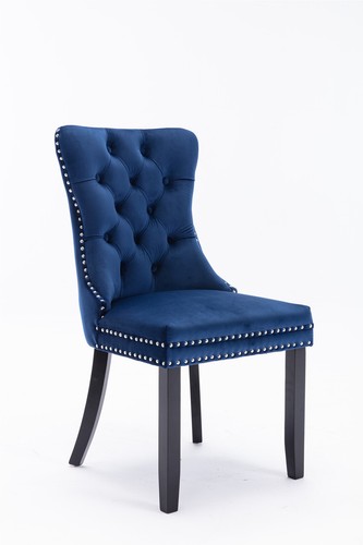 Velvet Upholstered Dining Chairs Set of 2 Button Tufted Leisure Bar Chairs NEW - Picture 143 of 149