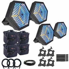 Blizzard Lighting Lux Capacitor Blinder Effect Lights 4 Pack w Cases