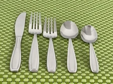 Oneida SATIN BRISTOL Stainless Frosted Center Glossy Edge Flatware CHOICE A73WU