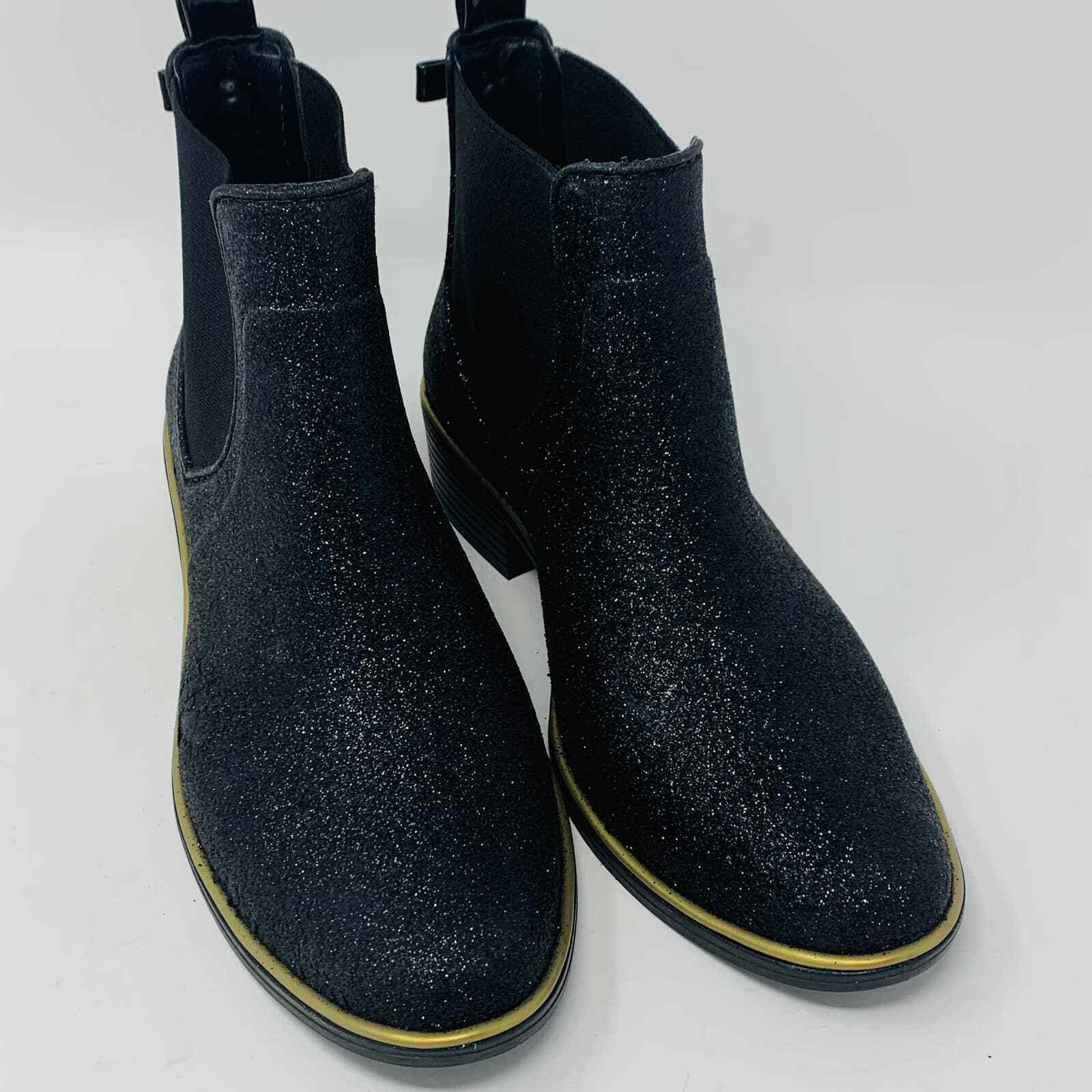 Kate Spade Sedgewick Short Rain Boots Glitter Black Size 8 | eBay