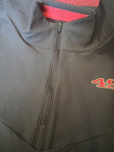 NEW san francisco 49ers nike xl AUTHENTIC Player ON FIELD NFL JACKET quarter zip - Picture 9 of 24