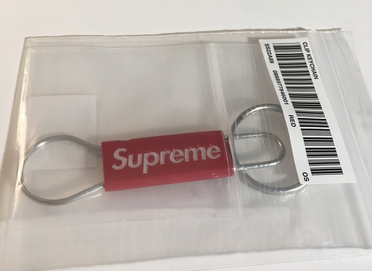 SUPREME CLIP KEYCHAIN RED/ SS22 WEEK 18 BRAND NEW (100 SUPREME CLIP KEYCHAIN RED/ SS22 WEEK 18 BRAND NEW (100