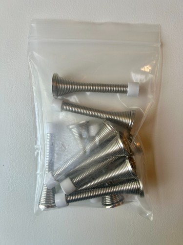 Door Spring Stops 3 1/4 Door Stopper Wall Stop Satin Nickel 10PK Buy More & Save - Picture 2 of 7