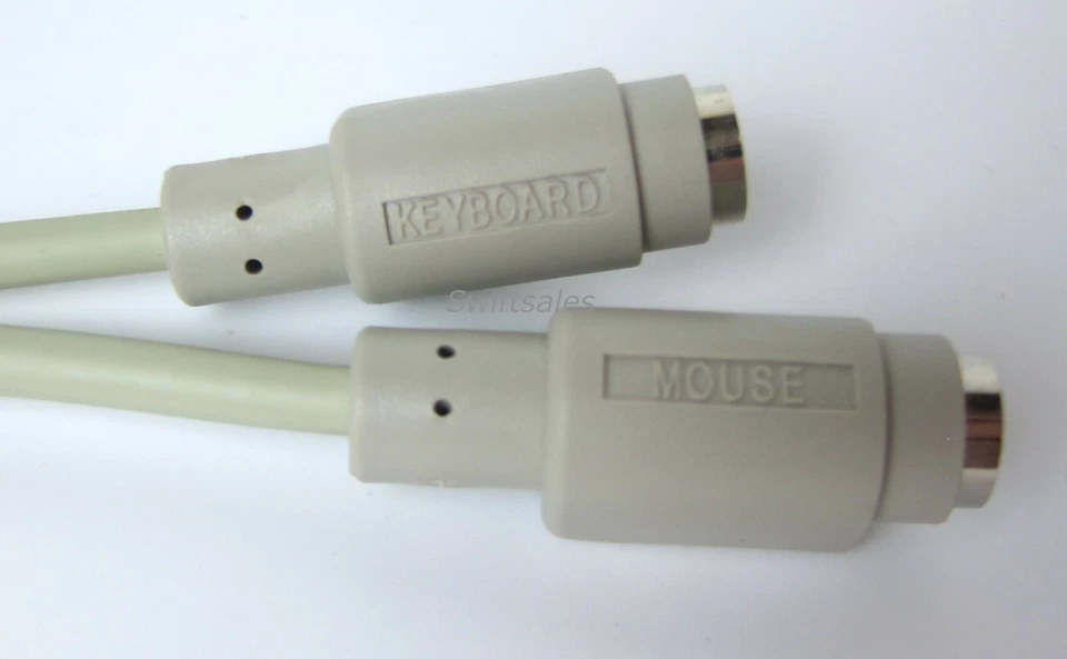 BAFO 6-Pin Mini-DIN PS/2 Port Keyboard & Mouse Male-Fem/Fem Y-Splitter Cable - Image 3 of 4