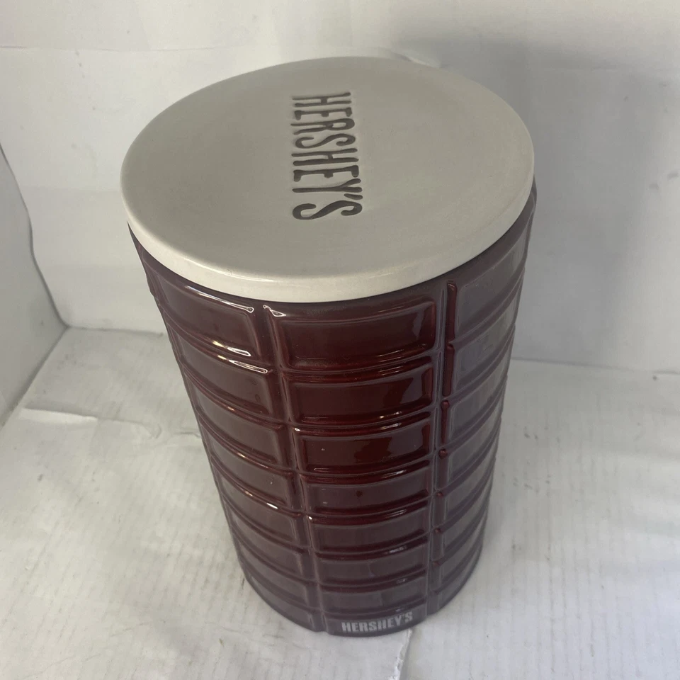 Fitz & Floyd Hershey’s Pip Collection bote de cerámica tarro de galletas chocolate 9,5” Foto 4 de 4