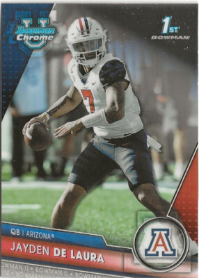 2023 Bowman Chrome University Jayden de Laura Rookie RC Arizona Wildcats (E)