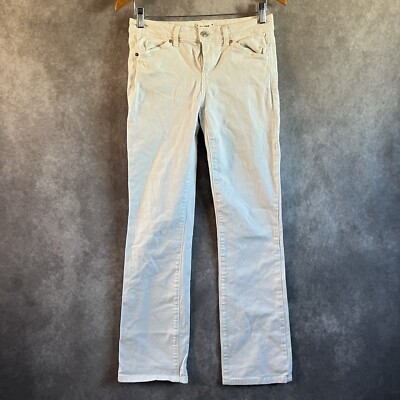 Paige Sloane Jeans Women 29 Crisp White Straight Leg Stretch Denim 7811208-4520