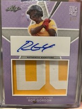 2020 Leaf Perfect Game National Lavender Rob Gordon #PA-RG1 Patch Auto 1/5 = 1/1