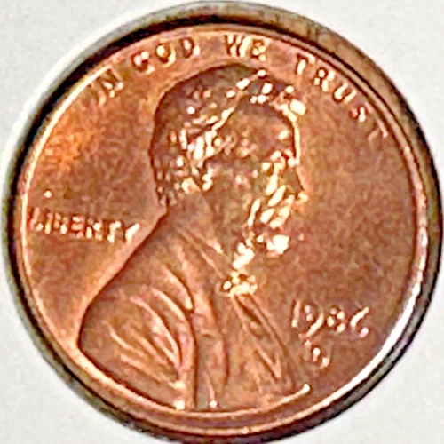 1986-D Lincoln Memorial Cent — photo from the most recent tracked eBay sale