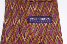 1733 ) NICK HILTON MEN'S TIE 100% SILK MADE IN USA