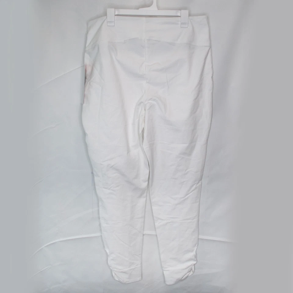 NUEVO Mujeres Con Control Dobladillo Torcido Leggings Mujer 1XT Blanco Alto Adelgazante BB11X Foto 3 de 4