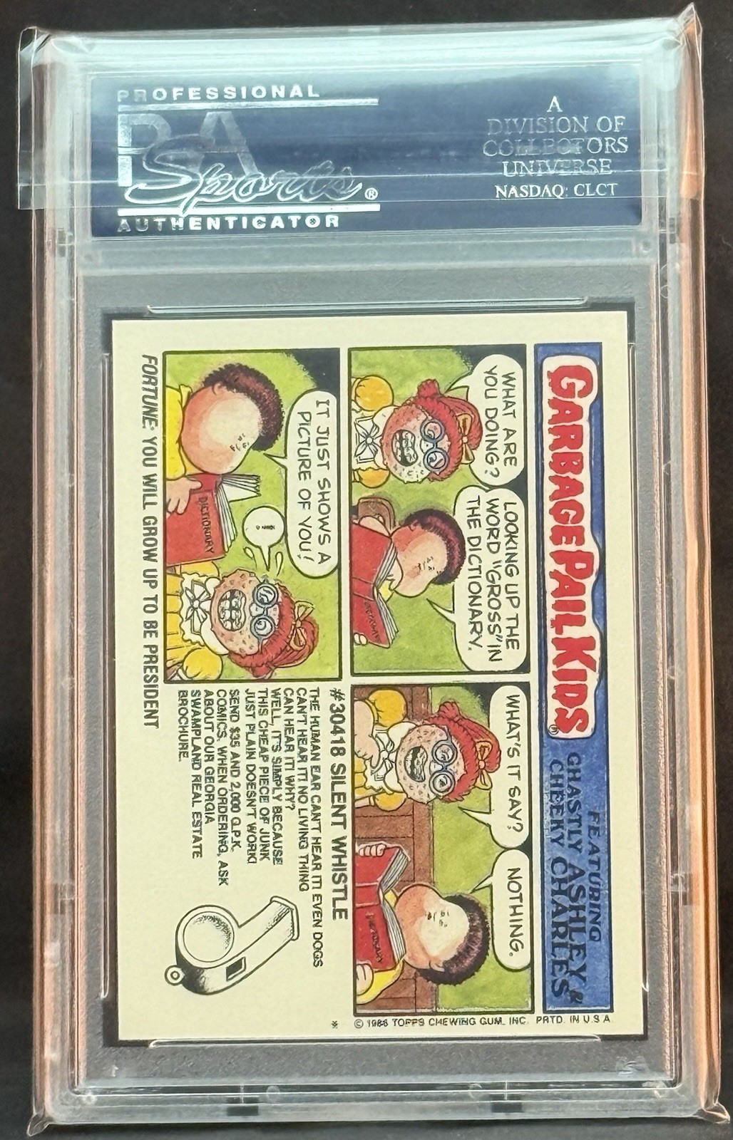 1986 GARBAGE PAIL KIDS SERIES 6 #230A MANUEL LABOR PSA 10 GEM MINT view 2