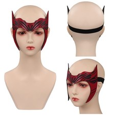 Witch Mask Cosplay PU Masks Helmet Headwear Halloween Headdress Props Carnival