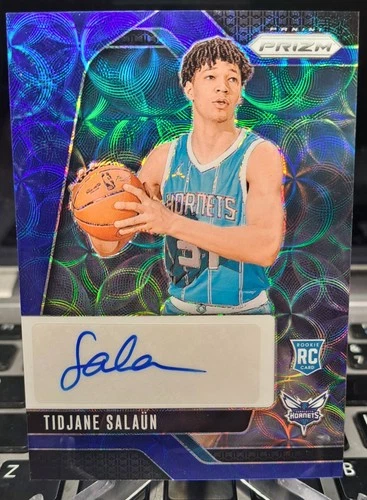 2024-25 Panini Prizm - Rookie Signatures Tidjane Salaun #RSI-TSH Choice Blue /49