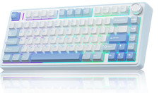 AULA F75 75 Wireless Mechanical Gaming Keyboard RGB Salt White Blue
