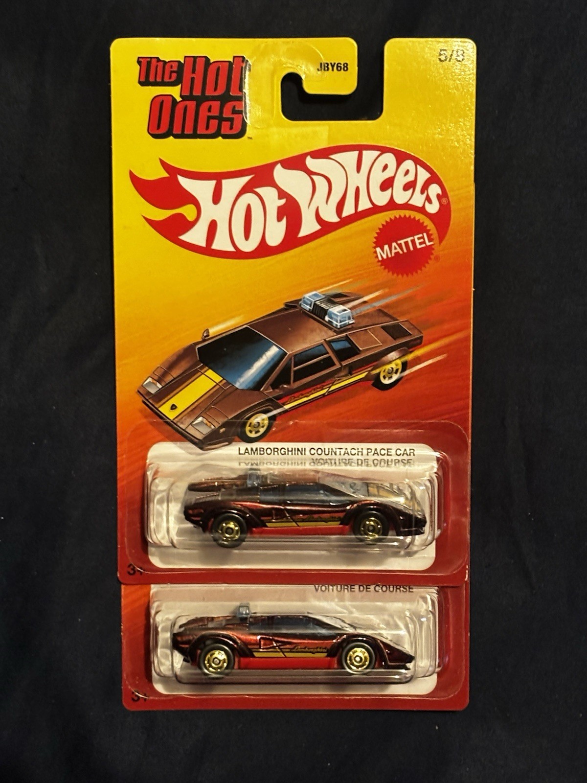 Hot Wheels The Hot Ones Lamborghini Countach Pace Car LOT OF 2