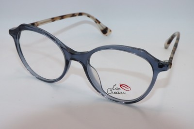 NEW LEE CREAM MOD 9146 BLUE TORT AUTHENTIC DESIGNER FRAMES EYEGLASSES 49-18